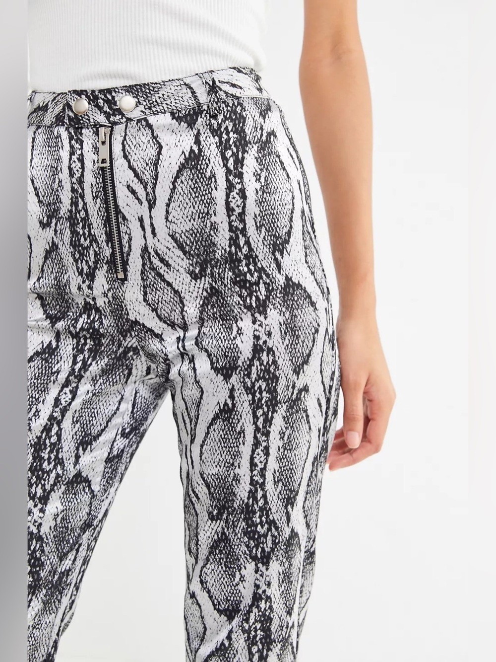 I.AM.GIA Slater Snake Print Zip-Front Pant Size Large - Picture 4 of 10
